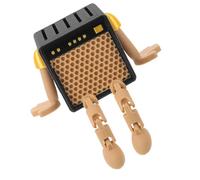 TOYANDONA Custodia per Plettri da Chitarra in Plastica Nera, Organizer | Forma a Figurina Articolata, Uso per Performance e Pratica, per Principianti e Musicisti