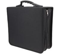 TOYANDONA Custodia Porta CD/Dvd Oxford Nero Capacità 240 Pezzi Organizer Maniglia per Trasporto Protezione Antigraffio e Antipolvere per Collezionisti e Appassionati di Musica e Film