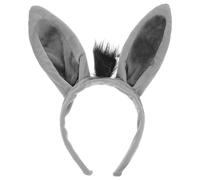 TOYANDONA D'asino Costumi Di Orecchie Dasino Simpatico Copricapo Con Corno Per Lorecchio Cappelli Da Festa Per Cosplay Di Halloween Tiara Sciarpa Panno Adulto