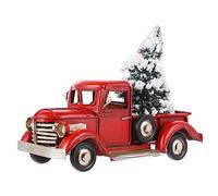 TOYANDONA Decorazione Natalizia 1Pcs Camion Rosso Vintage di Natale con Mini Ornamenti di Alberi di Natale Camion Rosso Vintage in Metallo per Decorazioni Natalizie Camioncino D'epoca