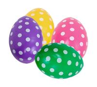 TOYANDONA Decorazioni Gonfiabili Uova di Pasqua 4 Pezzi in PVC Resistente Colorate (Giallo, Viola, Rosa, Verde) per Esterni e Interni, Decorazione Festa Pasquale da Giardino e Cortile,