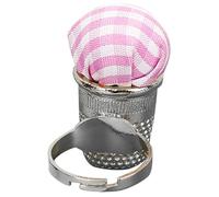 TOYANDONA Ditale Proteggi Dita in Metallo Cuscinetto per Spilli da Cucito Compatto Resistente e Riutilizzabile Strumento per Ricamo Quotidiano Design ad Anello per Liberare Le Mani per