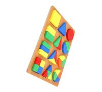 TOYANDONA Educativo Puzzle Legno Tangram Colorato per Apprendimento Precoce Impilabile con Geometriche in Legno Stimola Creatività e Osservazione