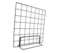 TOYANDONA Espositore a Griglia in Filo Metallico da Tavolo, Supporto Verticale in Ferro per Foto e Accessori, Struttura Portatile Base Nera Grande, Set 2 Pezzi per Bancarelle e Esposizioni Artistiche