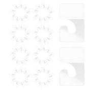 TOYANDONA Etichette Autoadesive Trasparenti per Appendere 200 Pezzi, Linguette Adesive in PVC Foro Rotondo per Ganci, Resistenti a Olio e umidità, per Espositori Negozio, Casa e