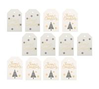 TOYANDONA Etichette di Natale in Cartoncino Foro, Set 200 Pezzi per Biglietti e Scatole Regalo, Decorazioni Natalizie Fai da Te per Panetterie e Confezioni Regalo