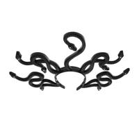 TOYANDONA Fascia Attira Chioma in Serpente per Testa Plastica Nera Halloween, Accessorio Teatrale che Valorizza L'attenzione di Carnevale Costume per Feste