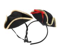 TOYANDONA Fascia per Chioma Stile Cappello Pirata Nero e Plastica, Leggera e Resistente allo Sbiadimento, per Feste a Tema e Cosplay