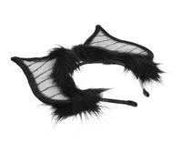 TOYANDONA Fascia per con Orecchie da Fatto Mano Cerchietto Nero per Cosplay Demone Accessorio Costume per Feste Halloween e Natale