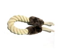 TOYANDONA Fermaporta a Corda 2 Unitá in Cotone Beige Resistente al Morso Protezione Anticollisione per Battenti e Maniglie per Proteggere Finestre e Attirare l'Attenzione del Cane