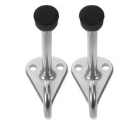 TOYANDONA Fermaporta in Acciaio Inossidabile 304 per Porta a Battente con Gancio di Servizio, Set da 2 Pezzi per Barca e Camper, Fermo Porta Esterno Resistente per Montaggio a Muro