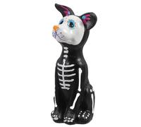 TOYANDONA Figurina di cane del dei morti, statua di cane di Halloween teschi di zucchero statua animale statua in resina artigianato scultura scheletro per Halloween decorazioni per la casa