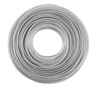 TOYANDONA Filo per Decespugliatore Professionale in Filo d'Acciaio Argento, Resistente all'Usura e Facile da Usare, per Rifinire Bordi del Prato e Campi