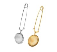 TOYANDONA Filtro per Tè in Acciaio Inox 304 Set 2 Pezzi Oro e Argento, Colino da Tè per Uso Domestico e Ufficio, Accessorio Tea Leader Design Moderno e Dimensioni Compatte