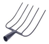 TOYANDONA Forca per Letame Portatile in Ferro 5 Denti, Forchetta Agricola Versatile per Giardinaggio e Manutenzione Prato, Attrezzo Manuale Resistente per Uso Rurale e Terreno Erboso