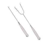 TOYANDONA Forchette Telescopiche per Barbecue 2 in Inossidabile Facili da Pulire per Bbq All'aperto di Grigliata
