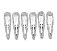 TOYANDONA Forcine da Sposa in Ferro con Pietre Lucenti Argento Set 6 Pezzi Accessori per Acconciature Eleganti Cerimonia