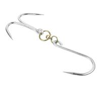 TOYANDONA Gancio Doppio per Carne in Metallo, Gancio da Macellaio per Appendere Salsicce e Carne, Strumento Versatile per Macellerie e Uso Domestico, Resistente e Pratico, 1 Pezzo