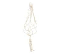 TOYANDONA Gancio per Ukulele in Macramè Intrecciato a Mano, Supporto da Parete in Cotone e Lino Bianco 98cm, Appendino per Chitarra e Portavasi Sospeso per Decorazione Boho Interni