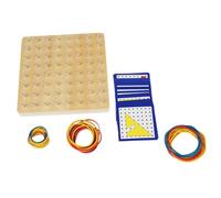 TOYANDONA Geoboard in Legno per Gioco Educativo per Imparare Geometria e Forme Tavola con Chiodi per Sviluppo Creatività e Motricità Strumento Didattico Montessori per Scuola Media e Asilo