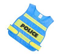 TOYANDONA Gilet Polizia in Tessuto per Cosplay e Feste Costume Poliziotto Sicuro e Confortevole per Ragazzi e Ragazze per Carnevale e Recite Tema