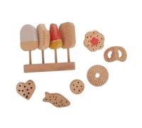 TOYANDONA Giocattoli Di Gelato Per Giocattoli Di Finzione Ciambelle Di Gelato Simulato Set Da Gioco Per Gelateria Cibo Per Cucina In Legno Cibo