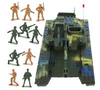TOYANDONA Giocattolo Carro Armato Militare Inerziale Grande Dimensione con Soldatini Giocattolo Casuali Set per Regalo Educativo Colore Casuale