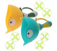 TOYANDONA Giocattolo Lanciatore di Dischi Volanti a Forma di Rana in Plastica 2 Pezzi per Gioco Manuale di Cattura all Aperto per attività nel Giardino e Spiaggia