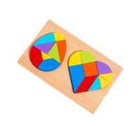 TOYANDONA Giocattolo Puzzle Tangram in Legno Forma a Cuore e Forma Ovale, Puzzle Educativo, Gioco Interattivo per Apprendimento Precoce e Sviluppo Abilità Motorie, Adatto per Casa