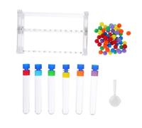 TOYANDONA Giochi Educativi Stem con Provetta e Perline Colorate Kit Montessori per Supporto e Strumenti Misurazione Sviluppo Abilità Motorie e Riconoscimento Colori per Scuola