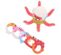 TOYANDONA Gioco da Bagno con Polipo e Anelli Galleggianti Gioco Interattivo per Ragazzo per Vasca e Piscina e Attività Outdoor Leggero e Sicuro con Morbido