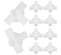 TOYANDONA Giunti a 4 Vie in Plastica per Asta Armadio 13 MM Kit da 10 Pezzi per Mobili e Scarpiere Connettori Resistenti per Montaggio Rapido e Ottimizzazione Spazio Armadio Portatile