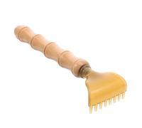 TOYANDONA Grattaschiena Telescopico in Legno e Acciaio Inox 304 Manico Estensibile in Bambù Strumento Massaggiante Portatile Multifunzione per Prurito e Rilassamento per Viaggi e Uso