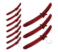 TOYANDONA Grucce Imbottite Antiscivolo per Camicette e Abiti senza Spalle Sporgenti, Set da 10 Pezzi Rosso Scuro Gancio senza Urti, per Cappotti, Abiti da Sposa e Organizzazione