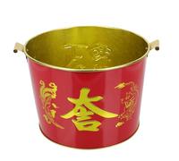 TOYANDONA Inceneritore Cadute Rosso Carta Acciaio e in Inossidabile per Secchio Resistente Facile Pulire Bruciare per Riti di Culto Foglie Giardino e Patio