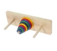 TOYANDONA Intellettuale Legno Puzzle Impilabile Torre Hanoi Colorata per Adulti e Rompicapo per Sviluppo Mentale e Relax Sicuro e Durevole
