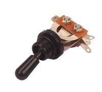 TOYANDONA Interruttore a 3 Vie per Chitarra Elettrica Piastra in Alluminio Nera e Anello Ritmico Parti Chitarra Facili da Installare