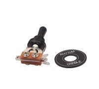 TOYANDONA Interruttore Toggle Vie Anello Protezione Rhythm Treble Per Chitarra Elettrica Kit Completo Alluminio Nero Facile Installazione Compatibile e
