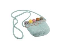 TOYANDONA Intrecciata in Paglia Per Ragazze Per e Esterno Fatta Mano Contenente Chiavi e Carte Da e i Giorni