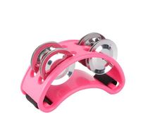 TOYANDONA jingle bells a percussione ai piedi ritmo tamburello xilofono tamburello a doppia batteria tamburellare ukulele tamburello per i piedi campanellini del piede rosa