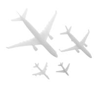 TOYANDONA Kit 4 Modellini di Aeroplani in Miniatura in Plastica per Paesaggistica e Decorazioni di Tavolozza per Progettazione Urbanistica e Collezioni