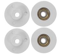 TOYANDONA Kit 4 Pezzi Puleggia Rullo Staffa per Porta Scorrevole Serra, Rullo Guida Silenzioso in Nylon Resistente alle Intemperie, Sostituzione Ruota Porta per Giardino e Fattoria