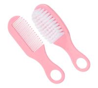TOYANDONA Kit Massaggiante per Chioma Ragazzo Ragazza Spazzola Rosa Morbida e Pettine a Denti Circolari in Plastica, la Cura Delicata dei Ragazzo Ragazza