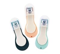 TOYANDONA Kit Tagliaunghie per Ragazzo Ragazza 3 Pezzi Manico Larga Ergonomico in Silicone e Acciaio Inossidabile per Unghie Sicure e Comfort per Ragazzo Ragazza
