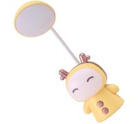 TOYANDONA Lampada da Tavolo LED Ricaricabile Luce la Protezione degli Occhi, Lampada da Comodino da Scrivania per Camera da Letto, Design Cartone Animato, Regolabile, USB, per Studio