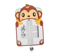 TOYANDONA Lavagna Musicale per Principianti con Scimmia Cartoncino Didattico per Teoria Musicale e Pratica Tastiera Strumento Interattivo per e Riconoscimento Note
