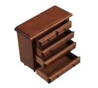 TOYANDONA Legno Naturale Vintage con Cassetti in Finitura Mobiletto Retro per Camera e Casa delle