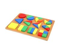TOYANDONA Legno Puzzle Tangram Colorato per Apprendimento Precoce Forma Impilabile Educativo DIY per Blocchi Resistenti