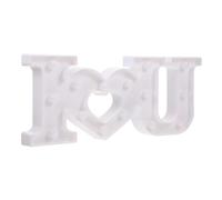 TOYANDONA Luci Decorative Romantiche Forma di Lettere per Camera da Letto Lampada da Comodino Portatile Design Chic per Festa degli Innamorati per Atmosfera Romantica