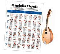 TOYANDONA Mandolin Chord Chart Per Insegnanti e Studenti Tabella Esercizi e Diagrammi Per Accordi Guida Pratica Resistente All Per Apprendimento Della